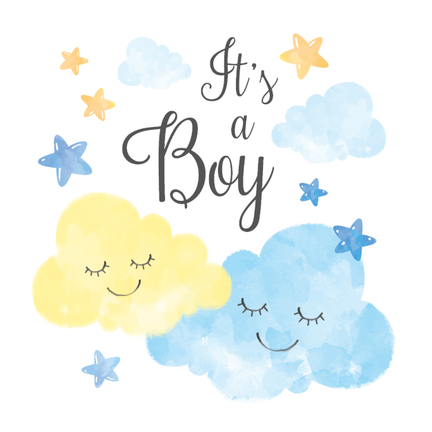 It's a Boy - Sky eGreeting card template