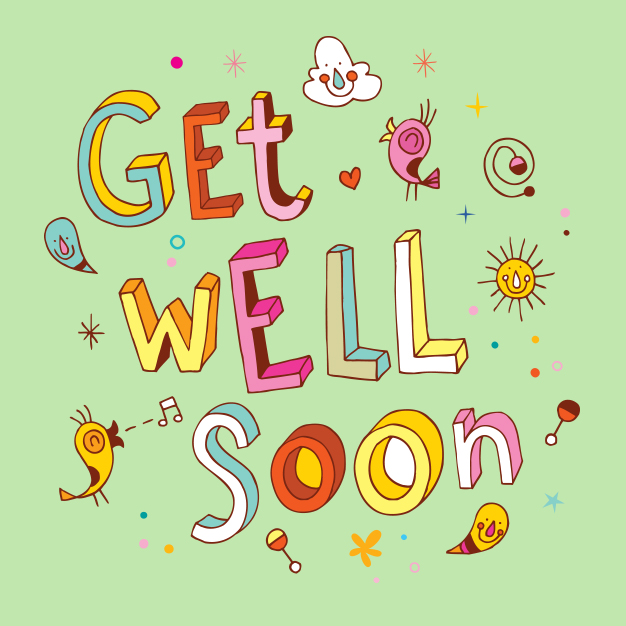 Get Well Soon greeting card template