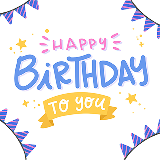 Happy Birthday greeting card template