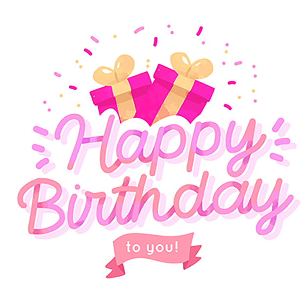 Happy Birthday Gift greeting card template