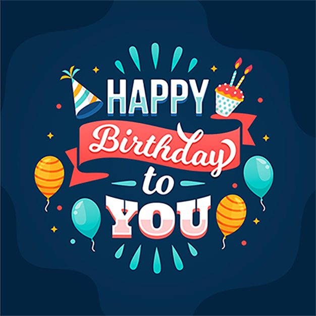 Happy Birthday Party greeting card template