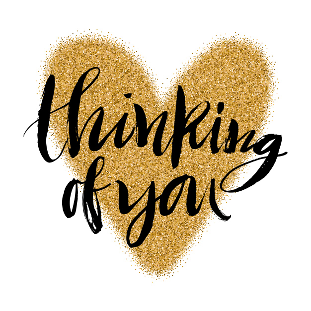 Thinking of You Love greeting card template